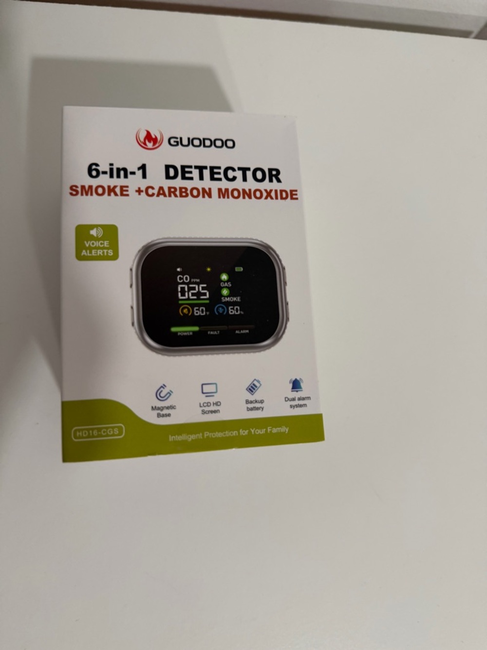6-in-1 Smoke & Carbon Monoxide Detector - White